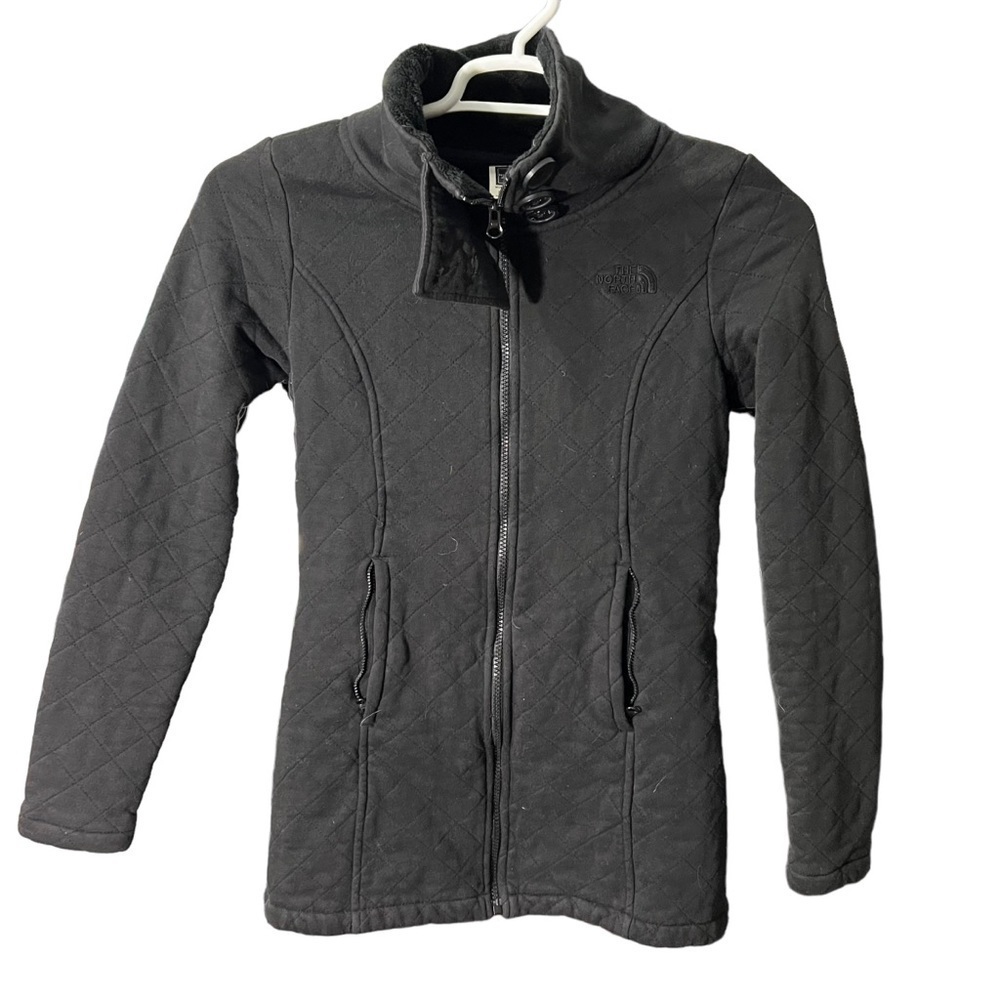 The North Face Full Zip Black Quilted Jacket Collared Women’s Jacket Size S